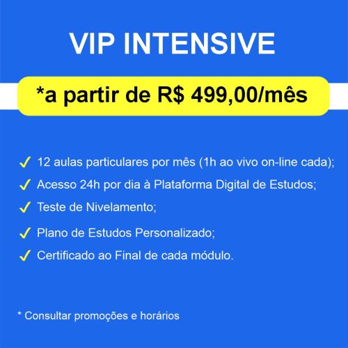 Plano e Preço Mark Up - Vip Intensive